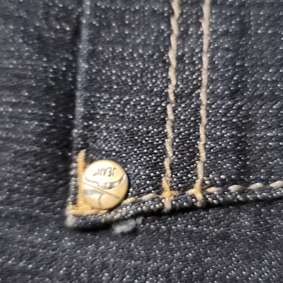 Like New Capri style jeans siz 14 made by D/C faded look mid leg Savvy dark blue - Picture 15 of 16